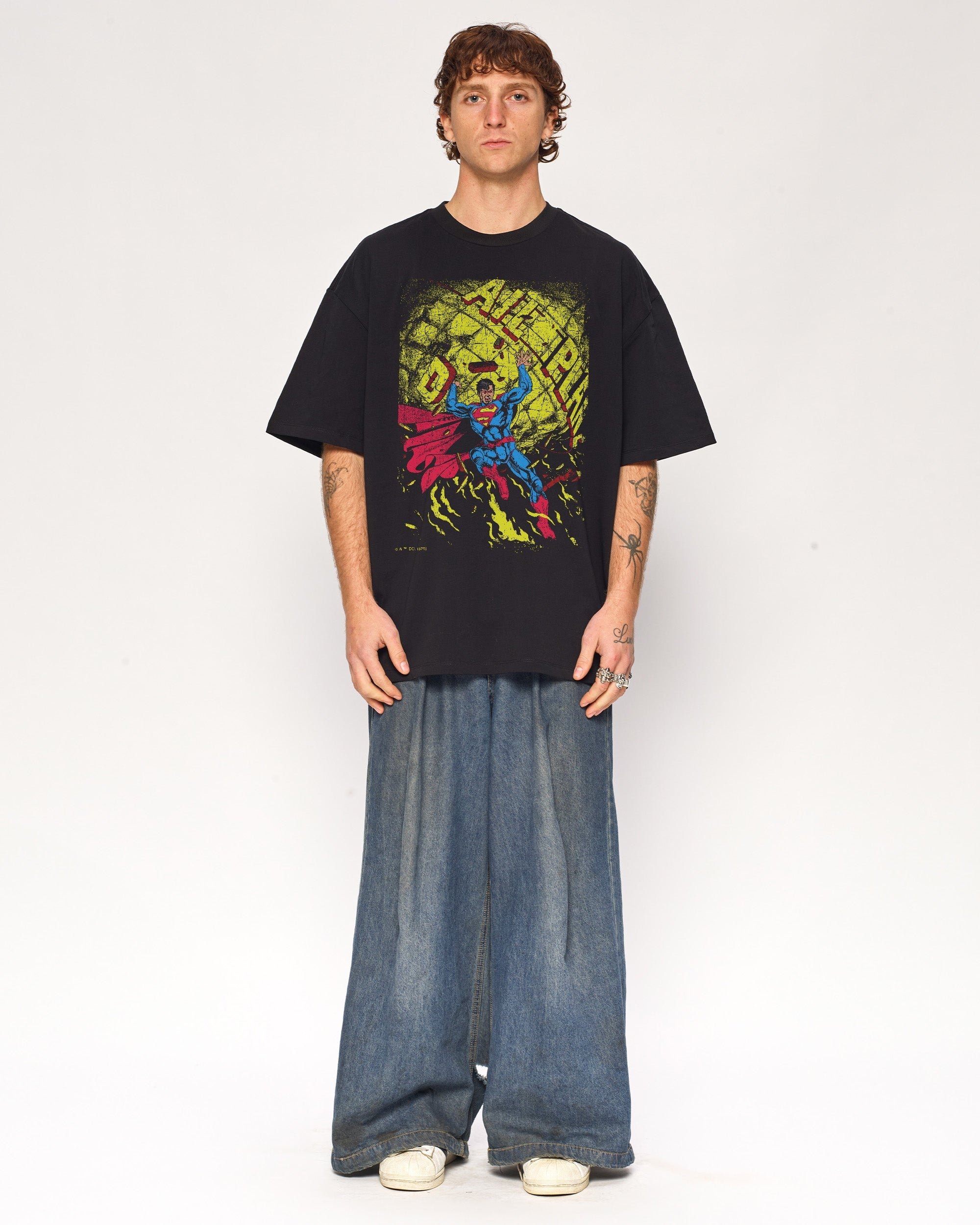 Superman Fire Oversized Tee