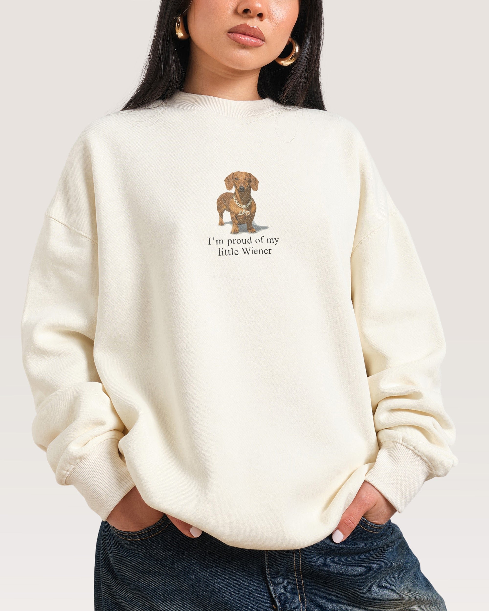 Little Wiener Unisex Graphic Sweatshirt - Premium 340gsm Cotton Poly Blend