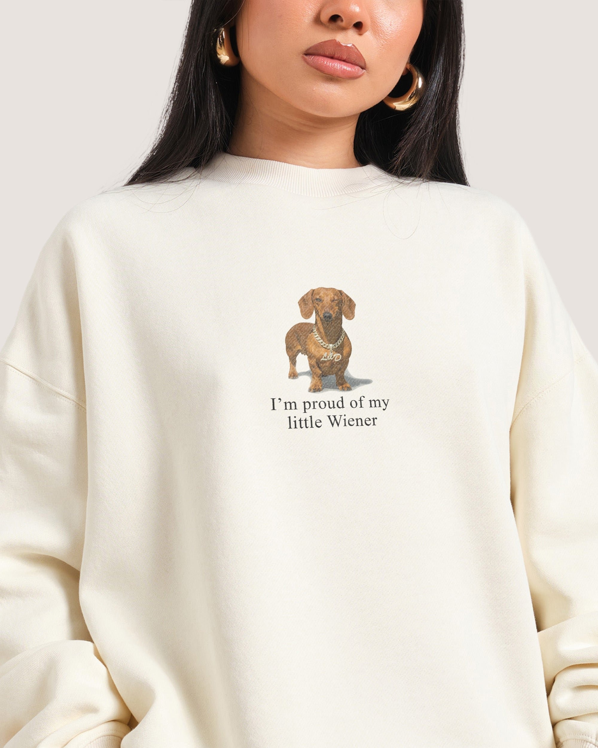 Little Wiener Unisex Graphic Sweatshirt - Premium 340gsm Cotton Poly Blend