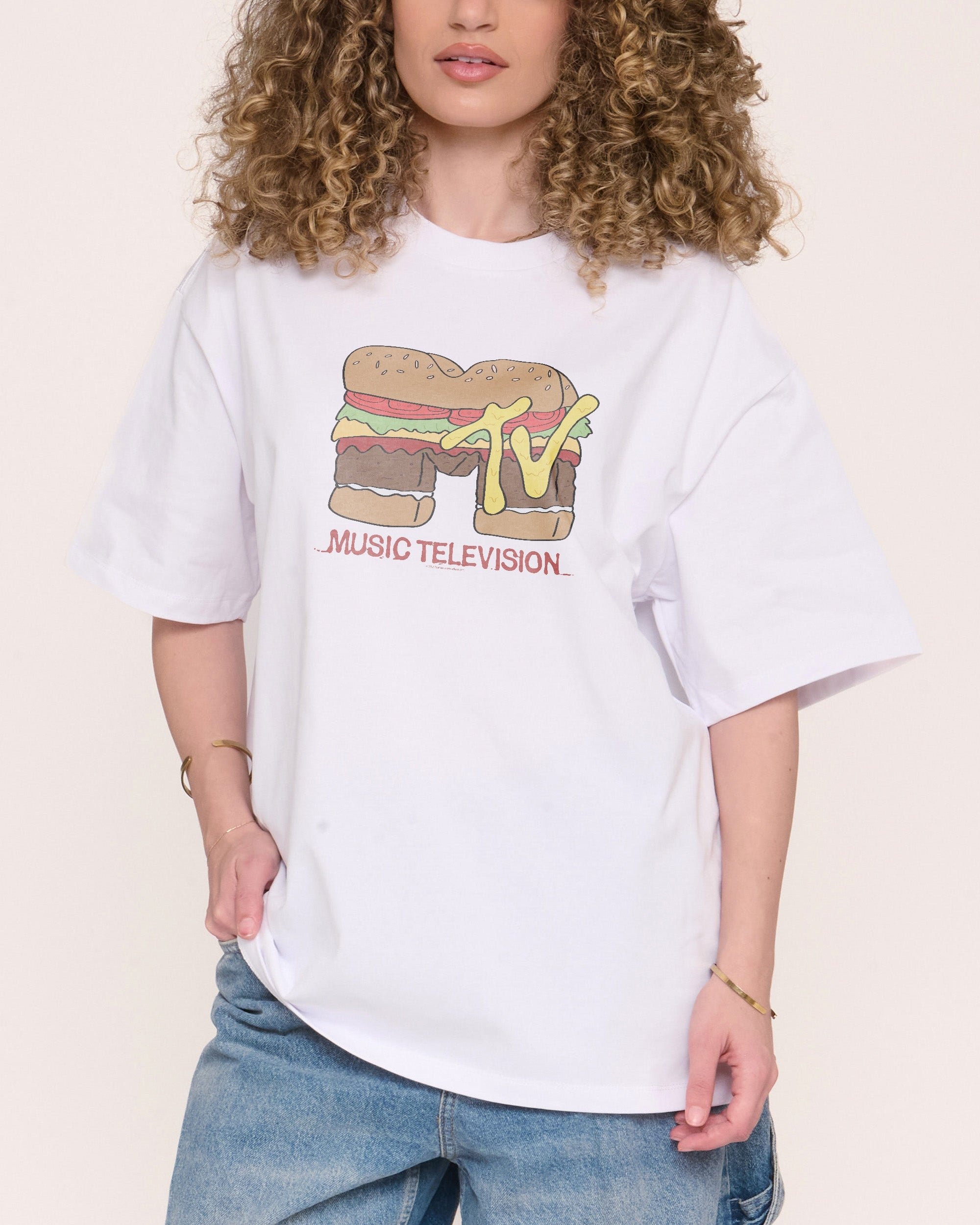 Burger MTV Logo Oversized Tee