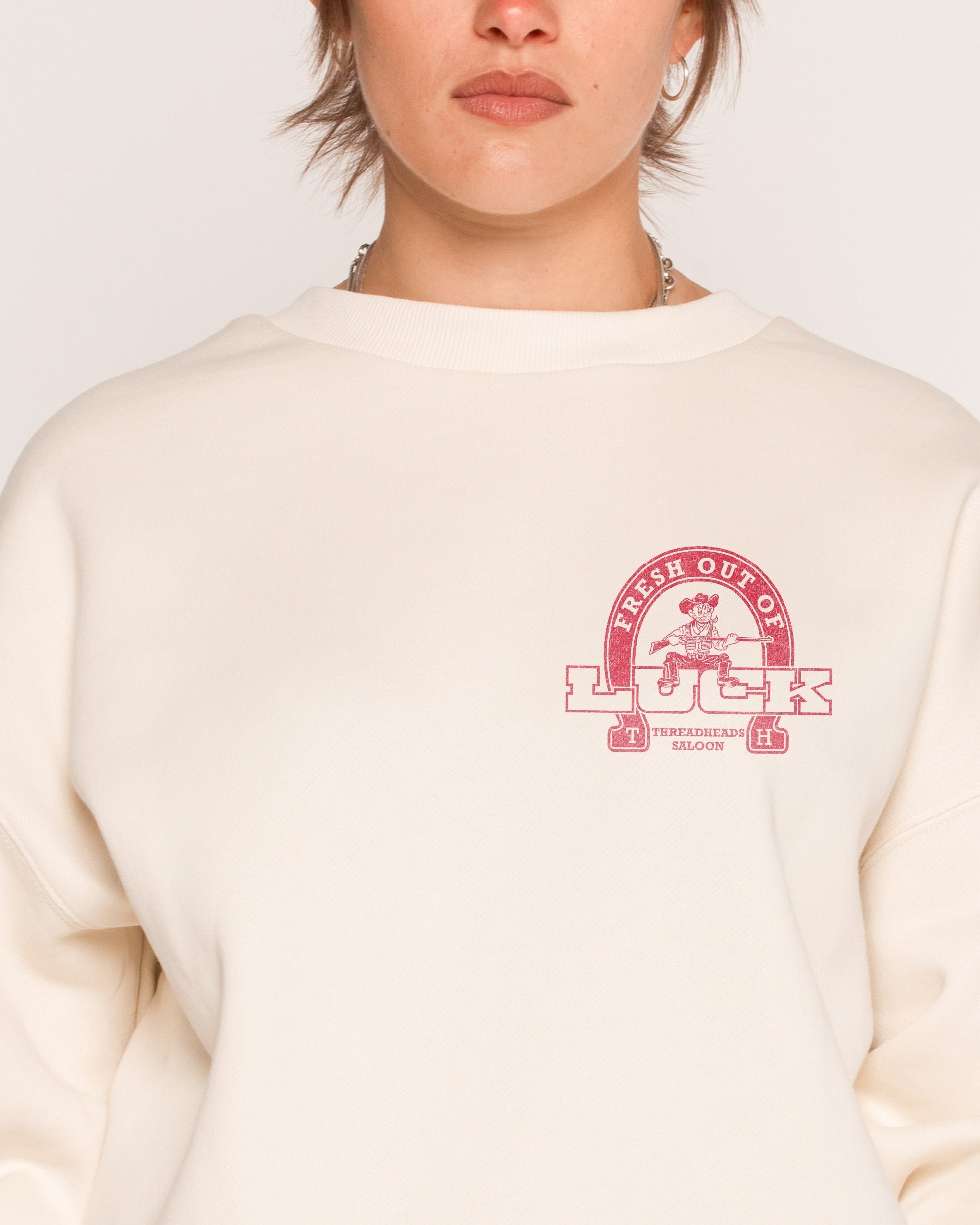 Fresh Out of Luck Unisex Graphic Sweatshirt - 340gsm Cotton Poly Blend