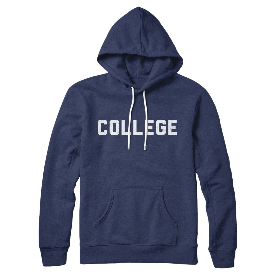 College Pullover Hoodie Unisex Cotton Polyester Loose Fit