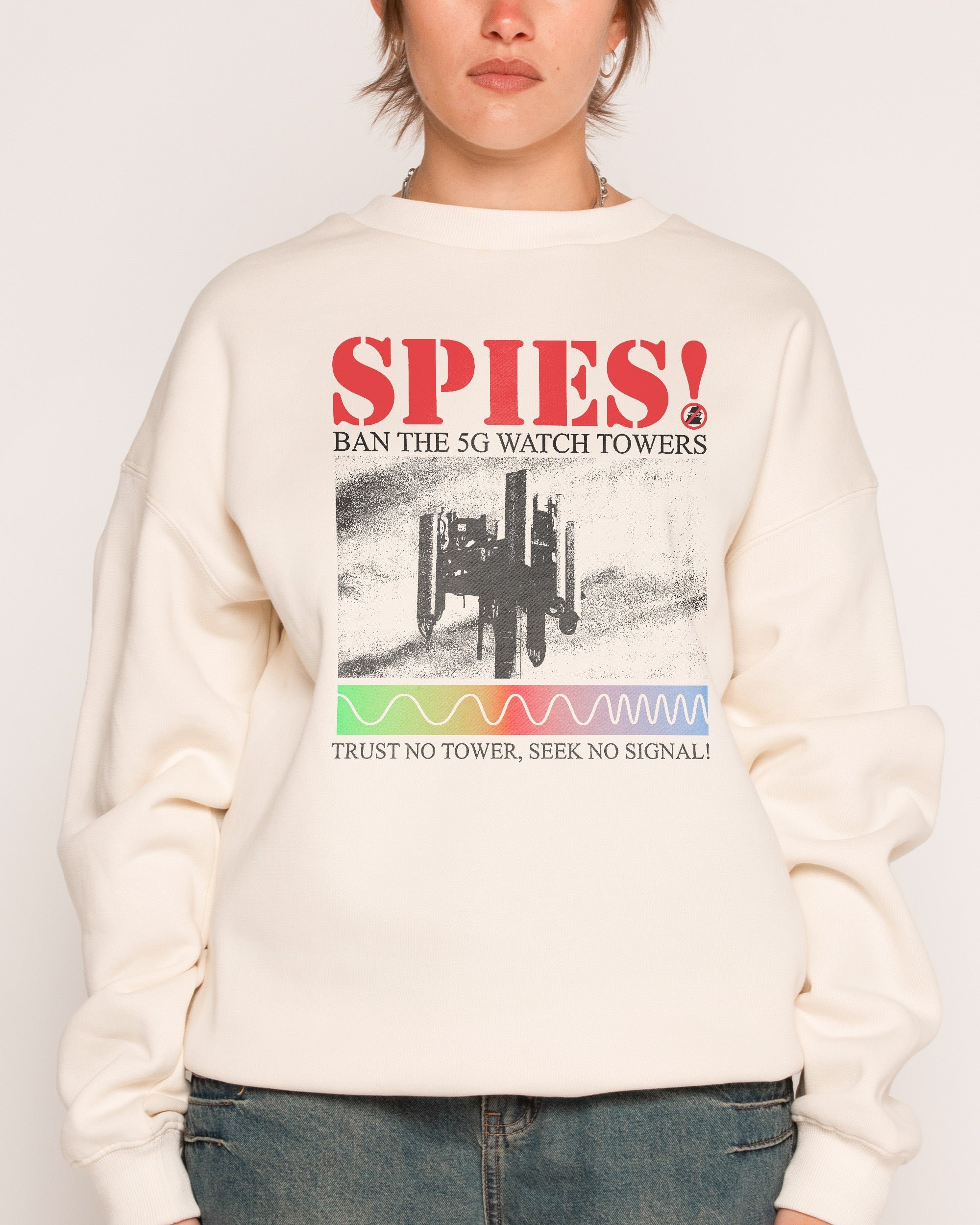 Seek No Signal Unisex Graphic Sweatshirt - Premium 340gsm Cotton Poly Blend