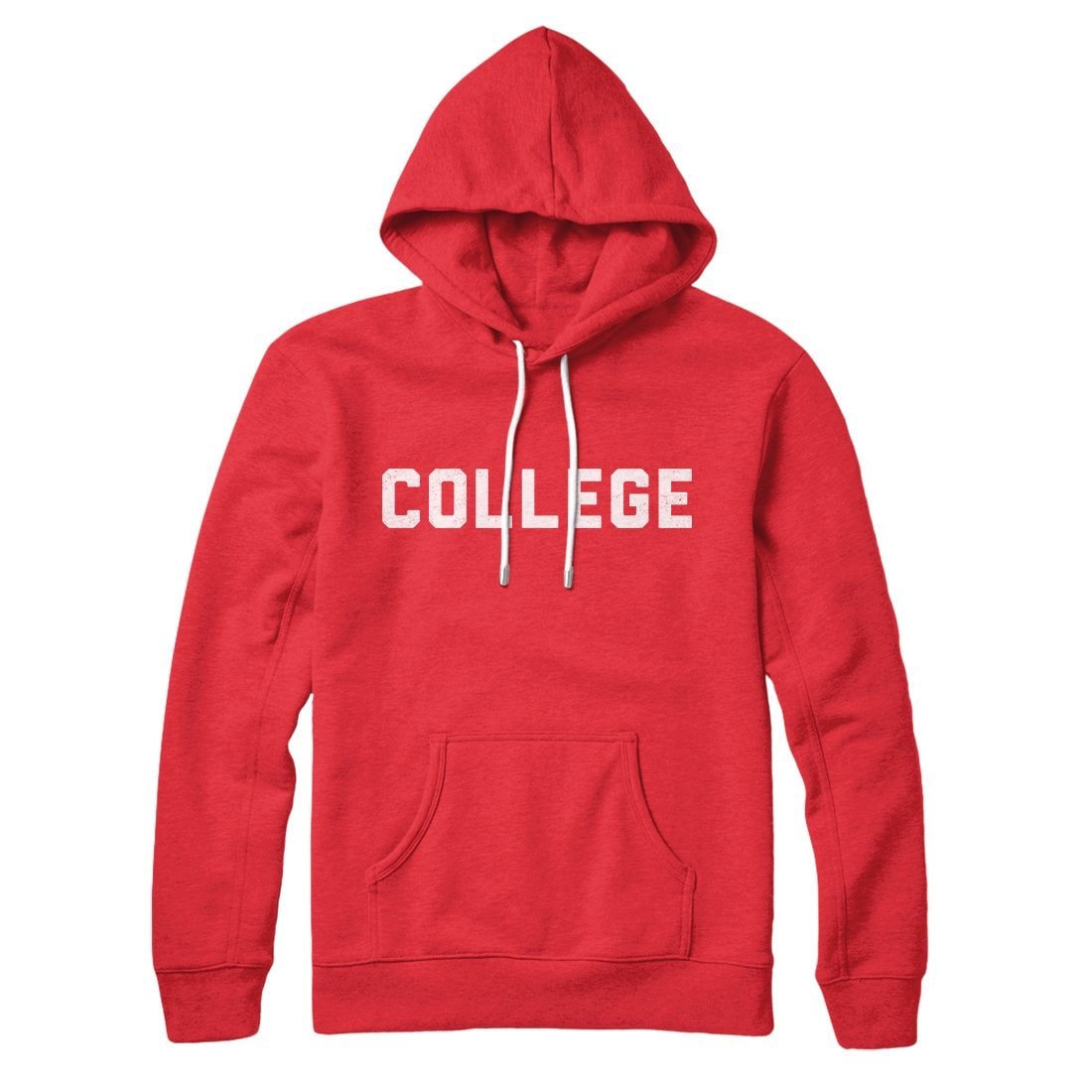 College Pullover Hoodie Unisex Cotton Polyester Loose Fit