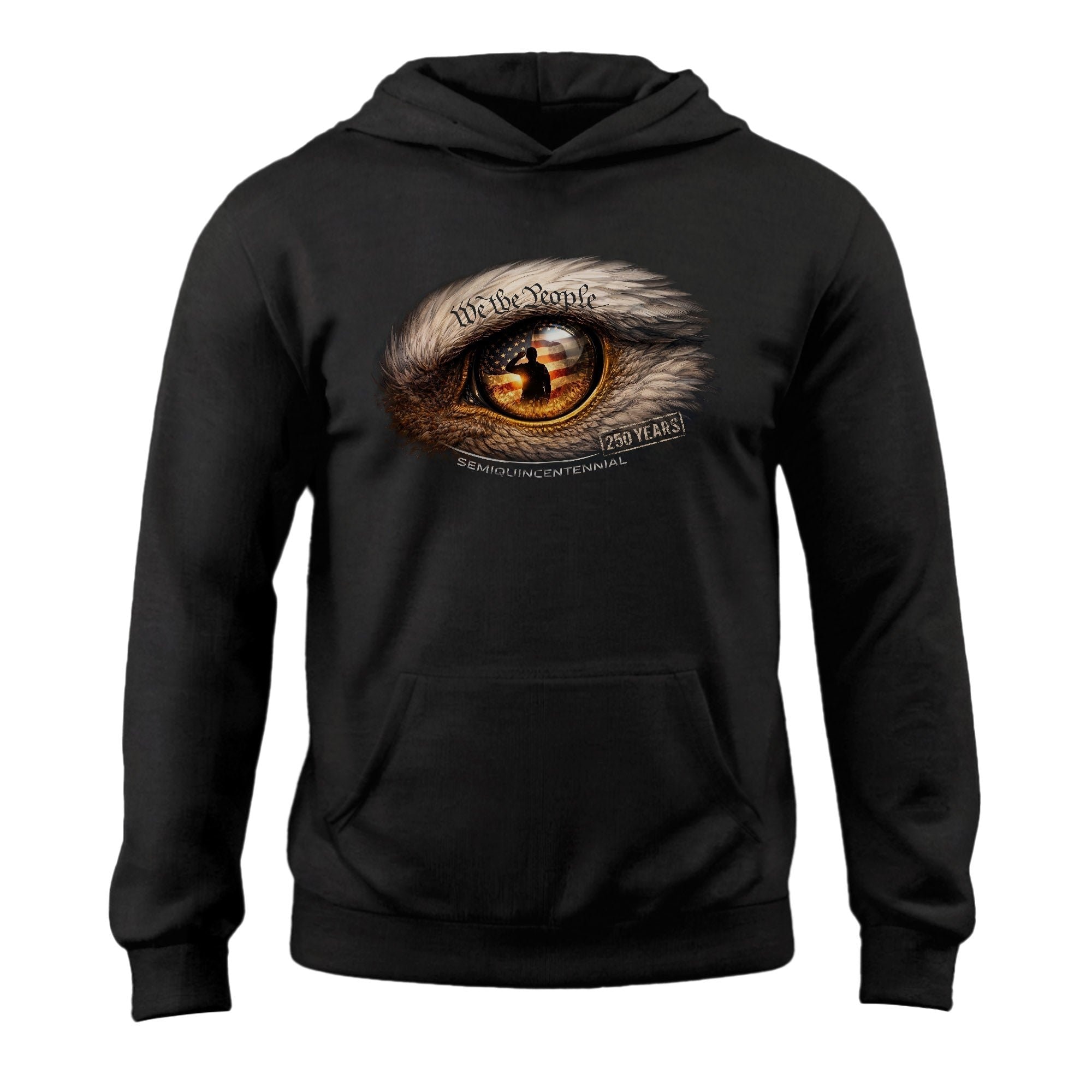 250 Years We The People Patriotic Eagle Eye Graphic Hoodie